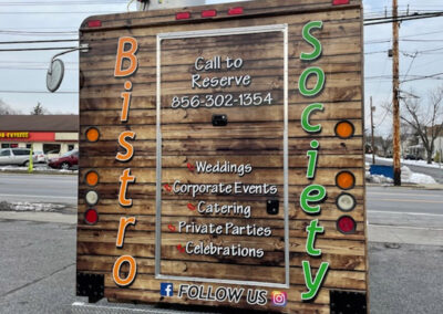 Bistro Society Truck Graphics Rear View