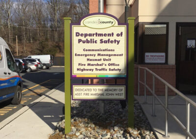 Camden County Dept of Public Safety Sandblasted Sign