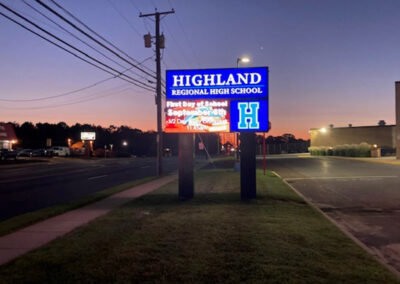 Highland High School LED Message Board Sign