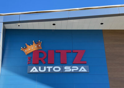 Ritz Auto Spa Wall Sign Stud Mounted Formed Dimensional Letters