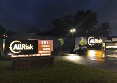 AllRisk Illuminated Channel Letters and Illuminated Sign Cabinet