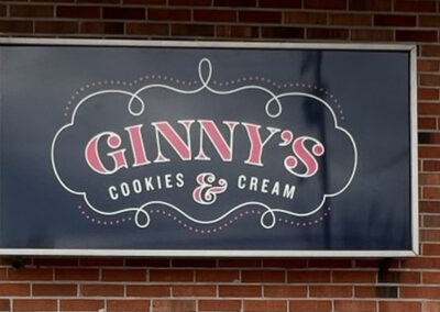 Ginny's Cookies and Cream Lexan Wall Sign