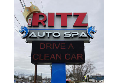 Ritz Auto Spa Pylon Sign
